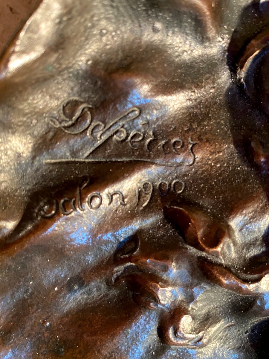 Bronze By Georges Delperrier Salon 1900-photo-2