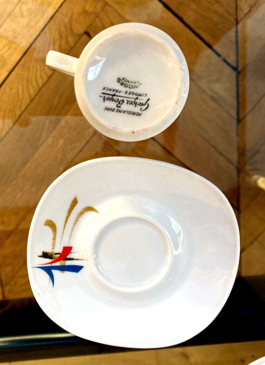  Georges Boyer Coffee Service, Limoges Porcelain-photo-3