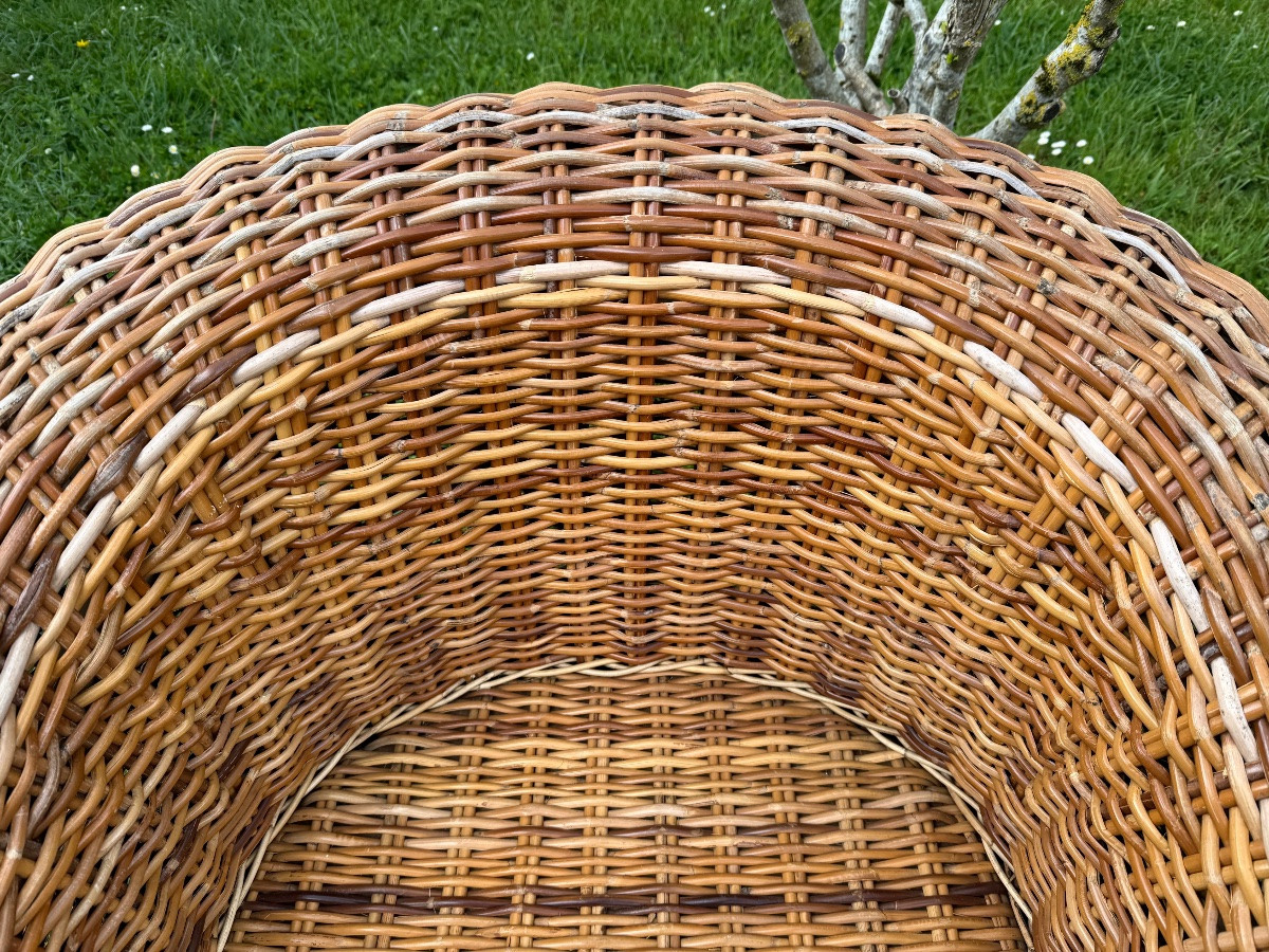 Imposante Paire De Fauteuils Osier-photo-4