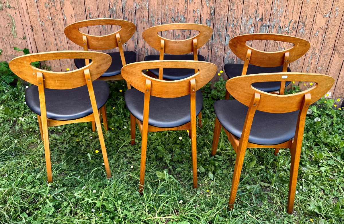 Serie De 6 Chaises Roger Landpult-photo-3