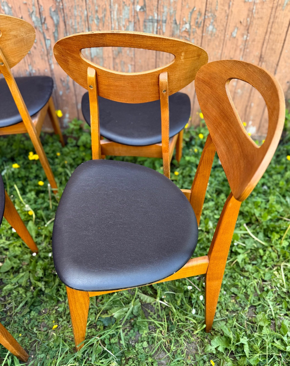 Serie De 6 Chaises Roger Landpult-photo-3