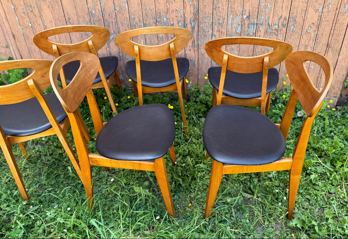 Serie De 6 Chaises Roger Landpult-photo-4