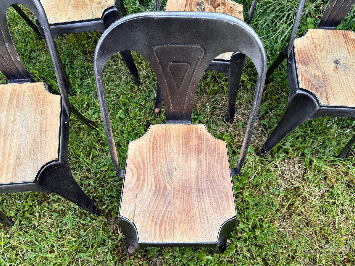 Serie De 6 Chaises De Style Industriel -photo-2