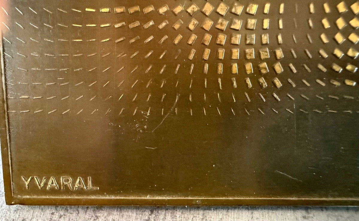 jean pierre Vasarely dit Yvaral bronze pyramidale représentant Mona lisa signé et numéroté-photo-7