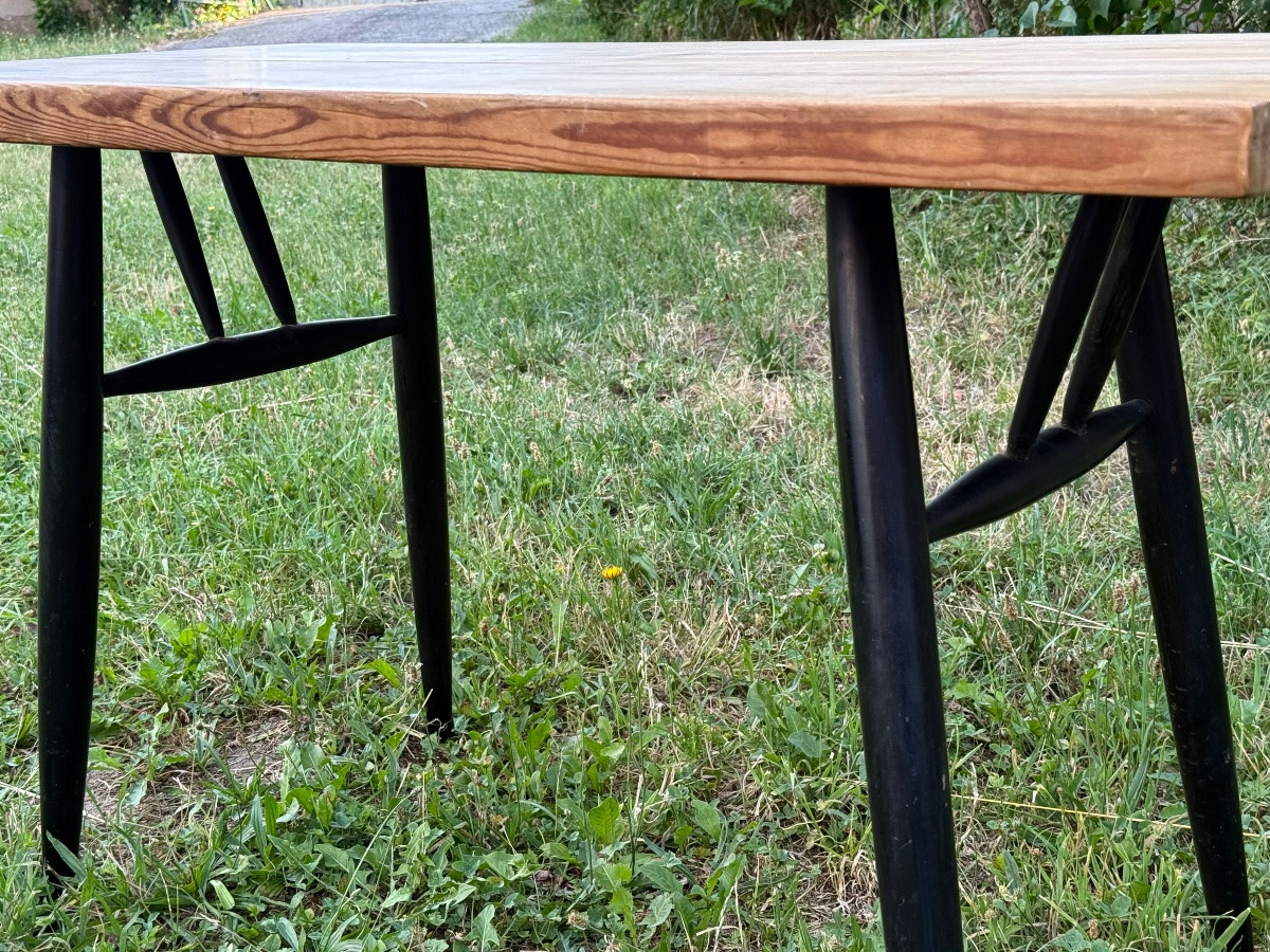 Pirkka Table By Ilmari Tapiovaara For Laukka Wood Finland Circa 50-photo-2