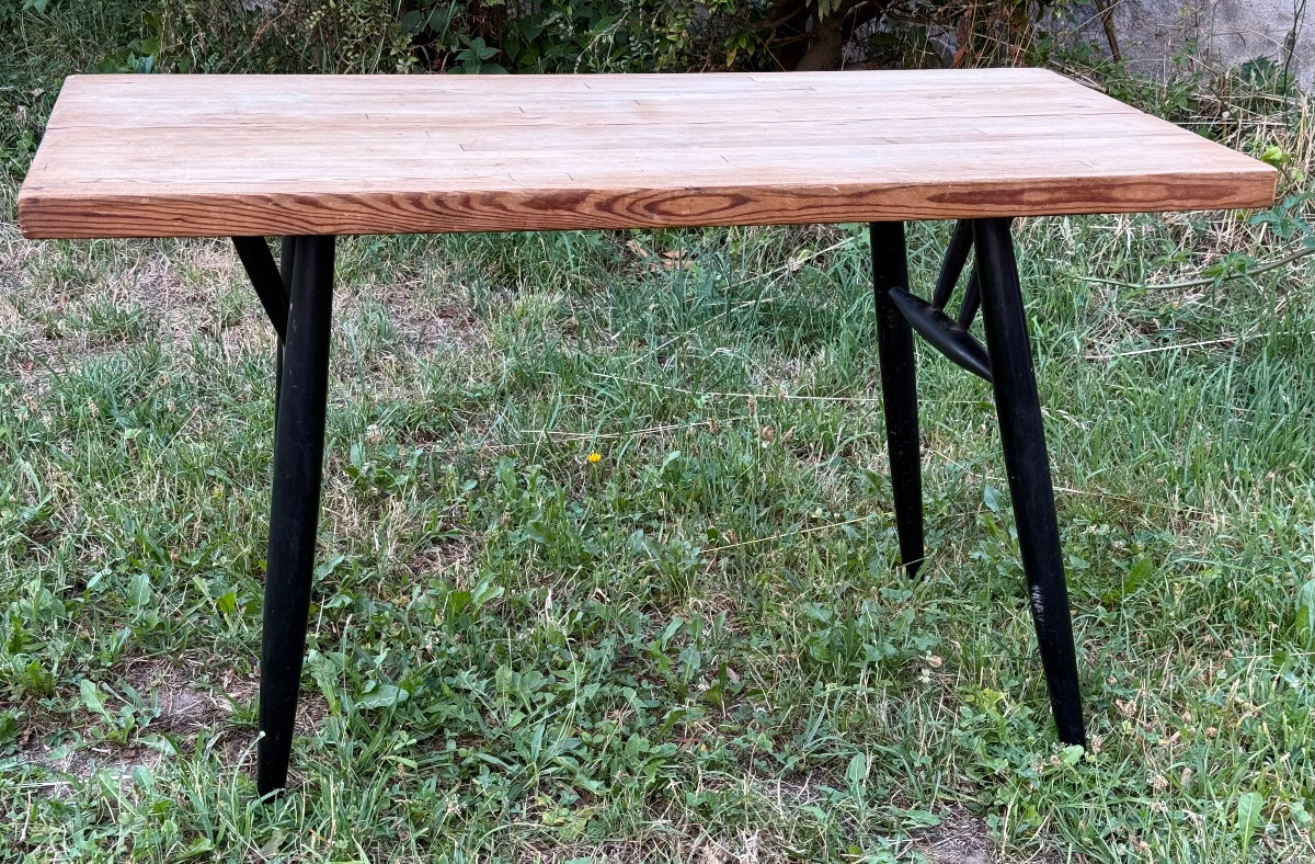 Pirkka Table By Ilmari Tapiovaara For Laukka Wood Finland Circa 50-photo-7