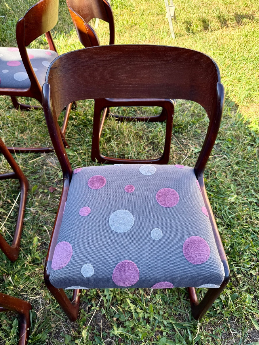 Set Of 6 Bartender Sled Chairs Plus Une-photo-6