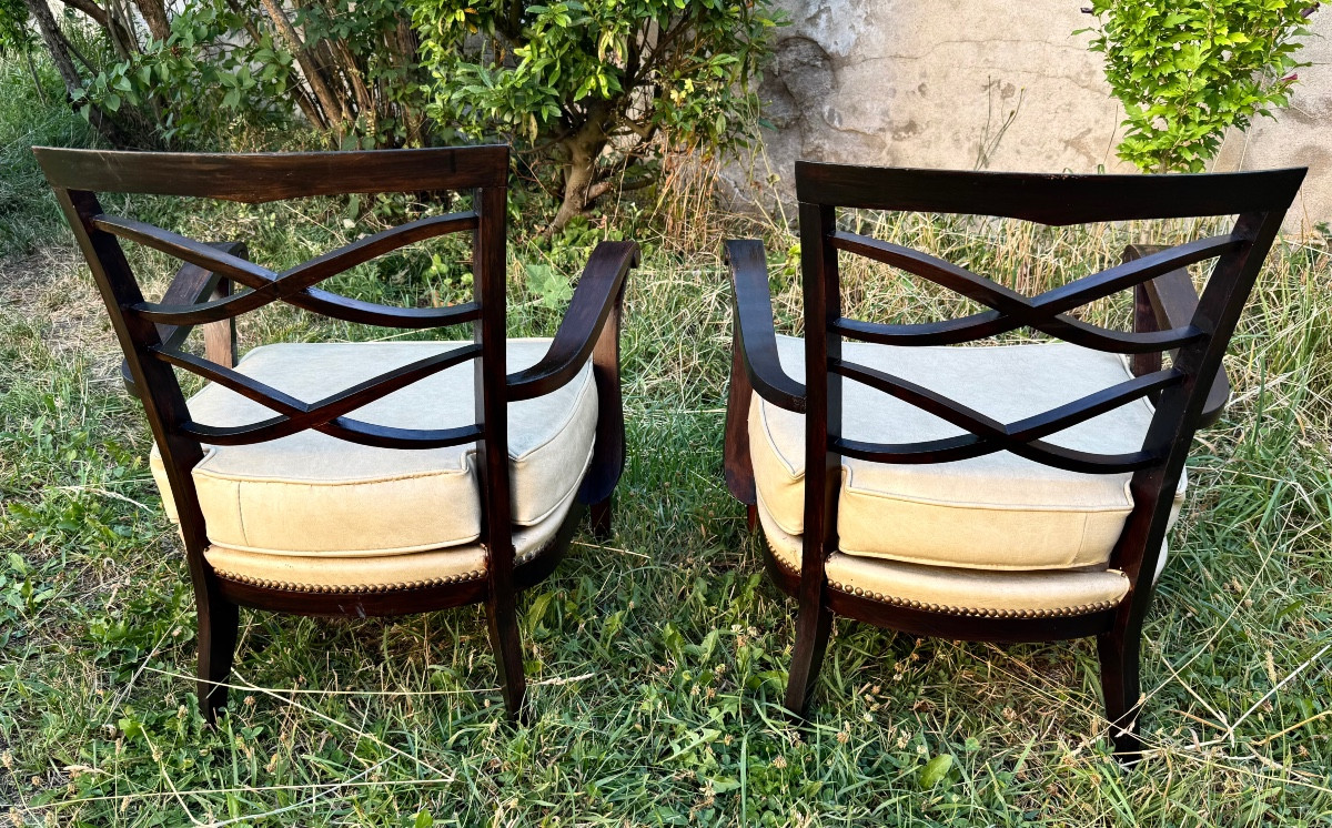 paire de Fauteuils Jules Leleu ( 1883 1961)"-photo-5