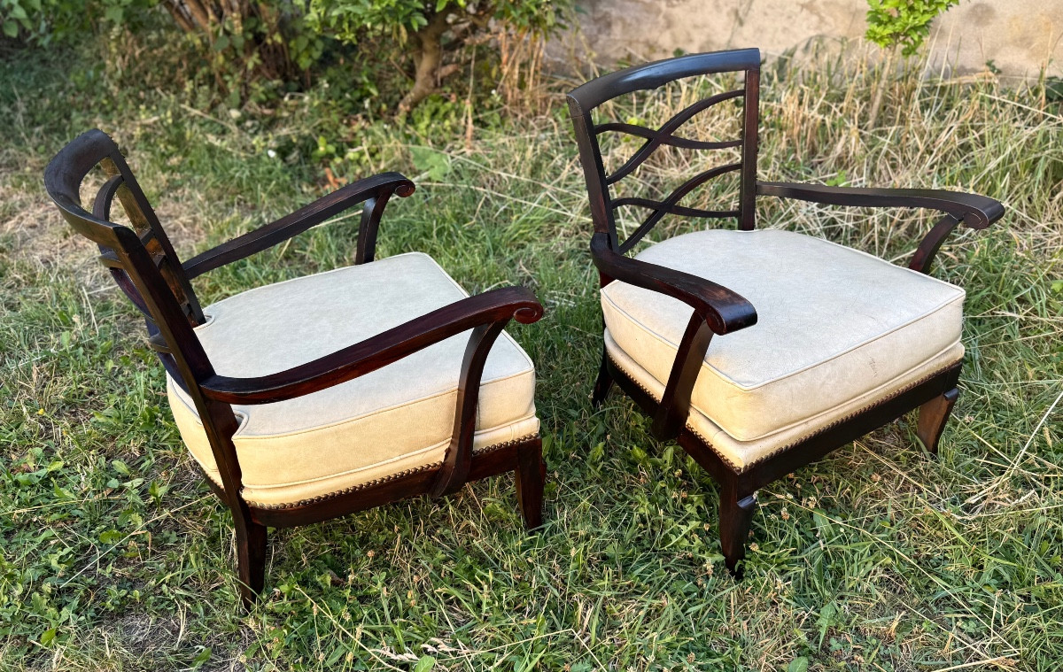 paire de Fauteuils Jules Leleu ( 1883 1961)"-photo-6
