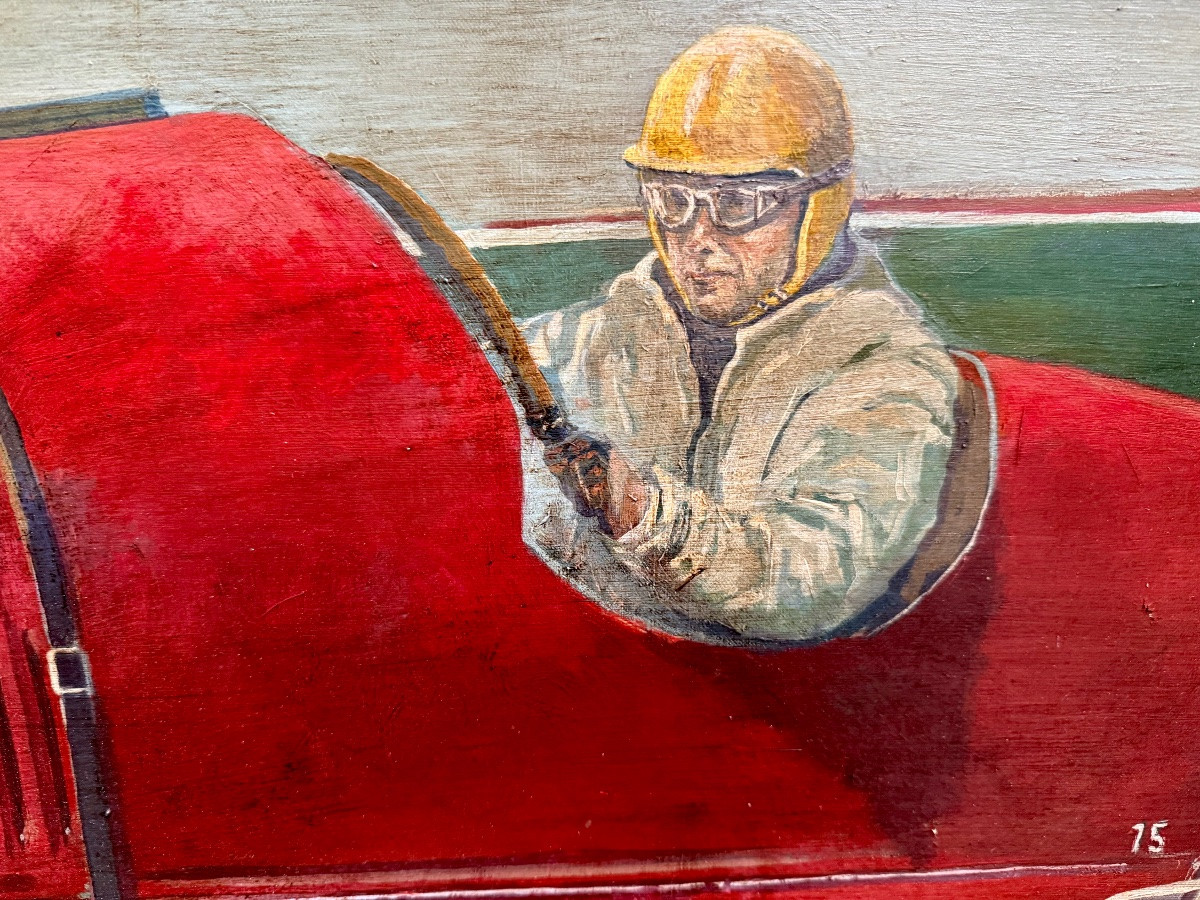 huile sur toile coureur automobile-photo-4