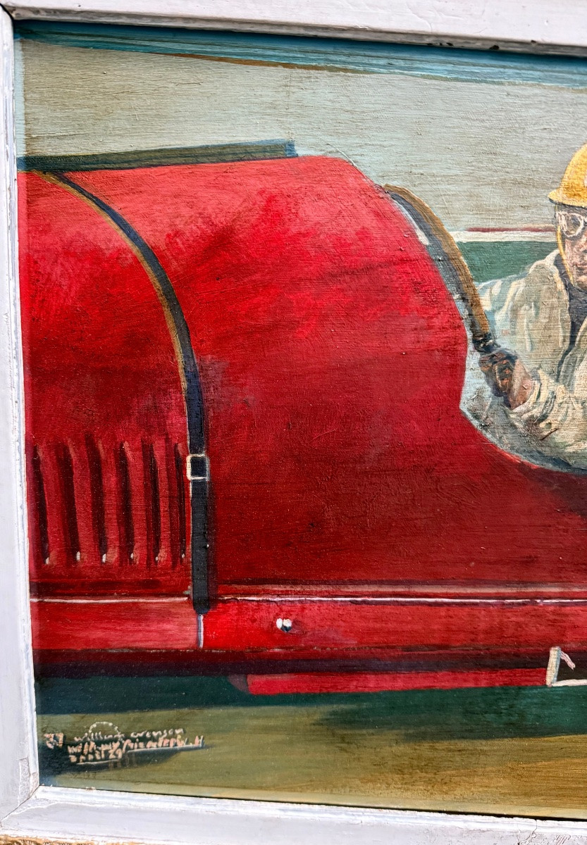 huile sur toile coureur automobile-photo-6