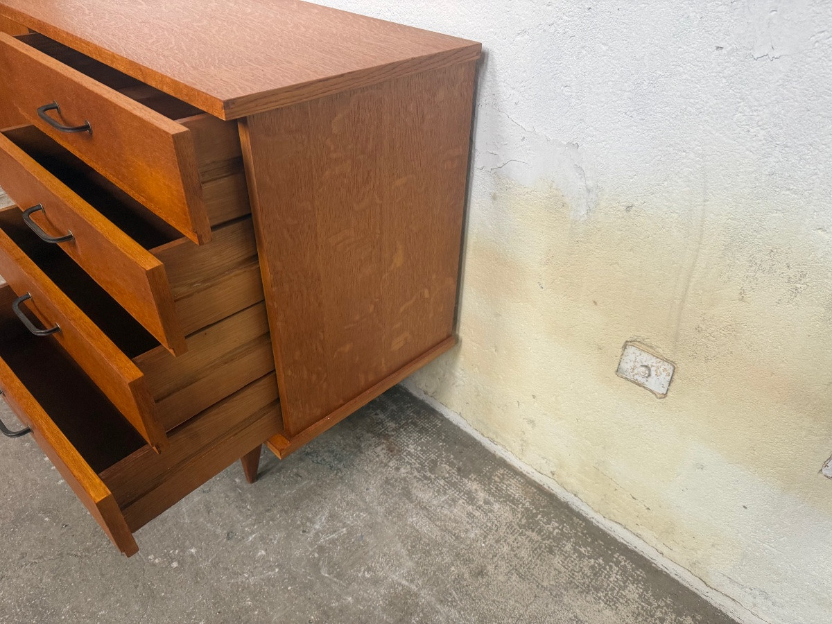 Oak Chest Of Drawers Circa 50-photo-7