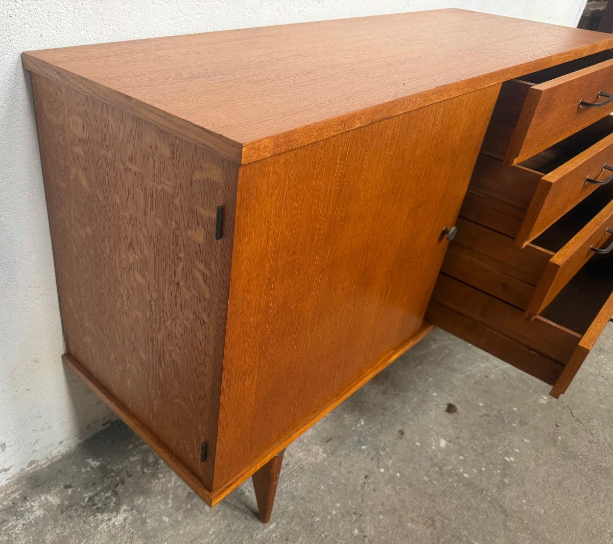 Oak Chest Of Drawers Circa 50-photo-8