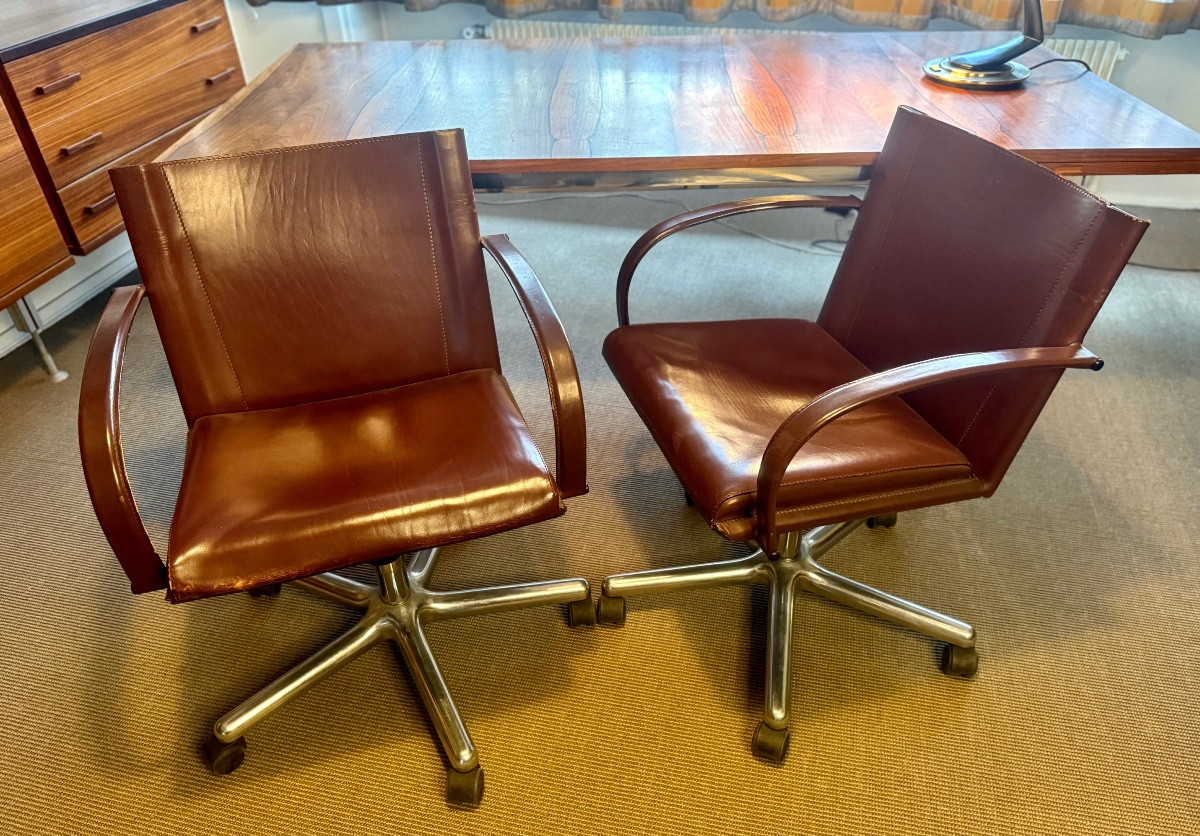 Pair Of Matteo Grassi Office Chairs  -photo-3