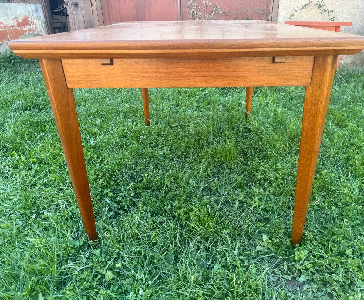 table de salle a manger scandinave a allonges teck-photo-4