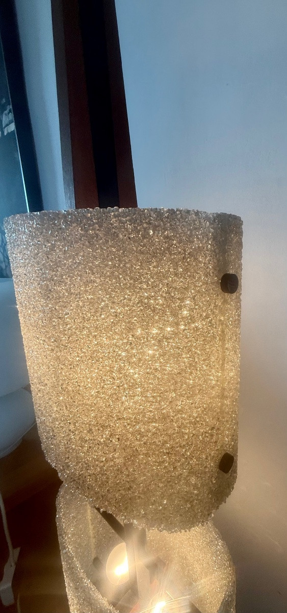 Perspex And Wood Floor Lamp With 4 Lights, Circa 1950-photo-7