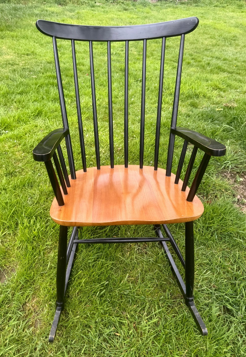 rocking chair ilmari tapiovaara pour asko Finlands circa 60 -photo-3