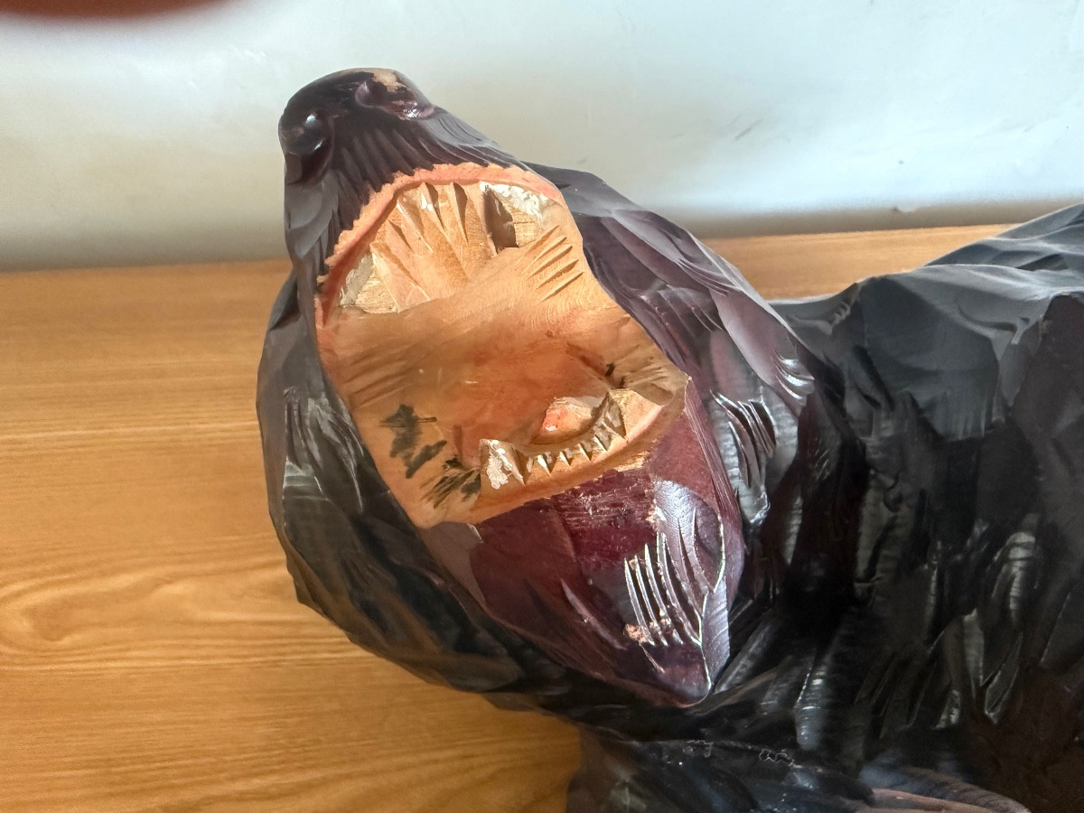Hokkaido Japanese Bear Carved Wood-photo-5
