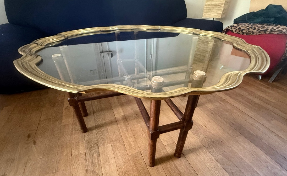 table basse circa 80 Baker furniture USA-photo-3