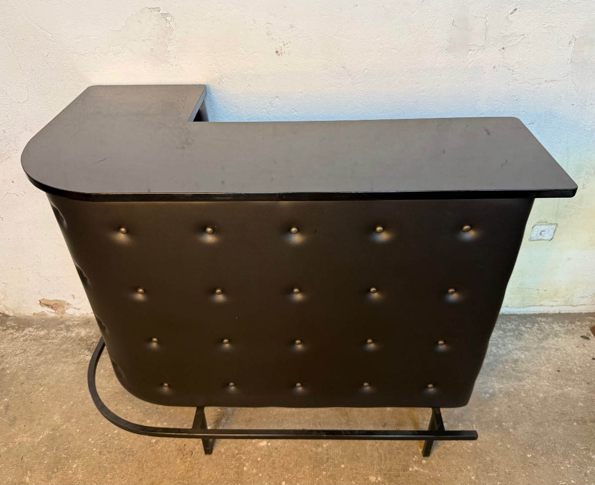Bar And 4 Stools Circa 60 Attributed To Jacques Adnet-photo-3
