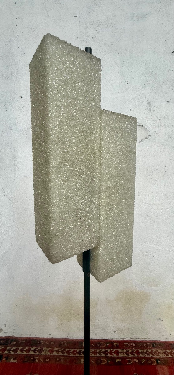 Arlus Floor Lamp Circa 50 Iron And Perspex-photo-1