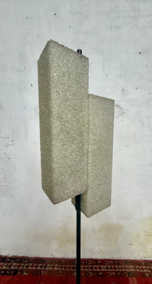 Arlus Floor Lamp Circa 50 Iron And Perspex-photo-5