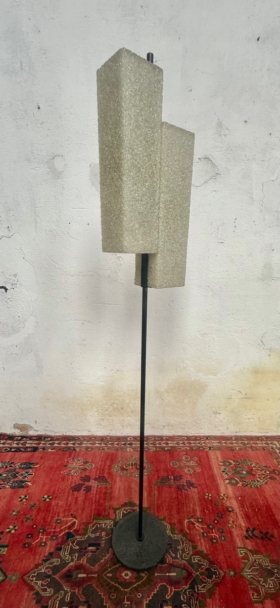 Arlus Floor Lamp Circa 50 Iron And Perspex