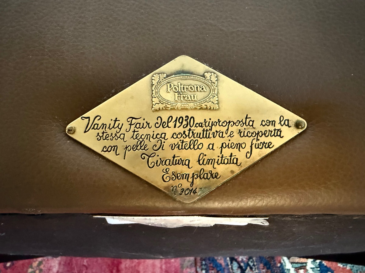 paire de fauteuils club cuir poltrona  Frau -photo-3