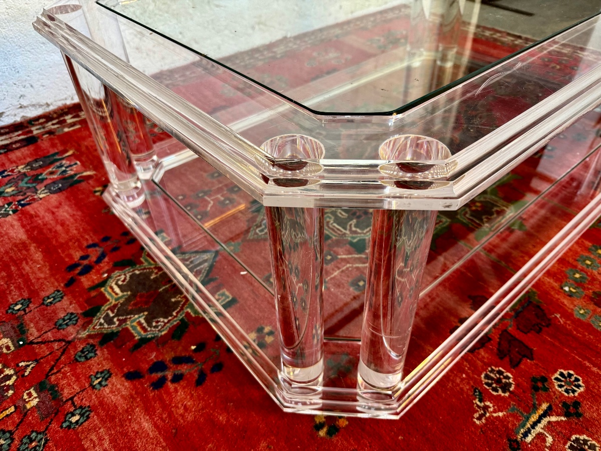 table basse plexy et verre -photo-3
