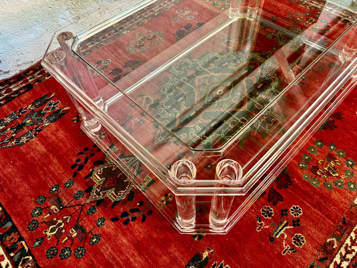 table basse plexy et verre -photo-3