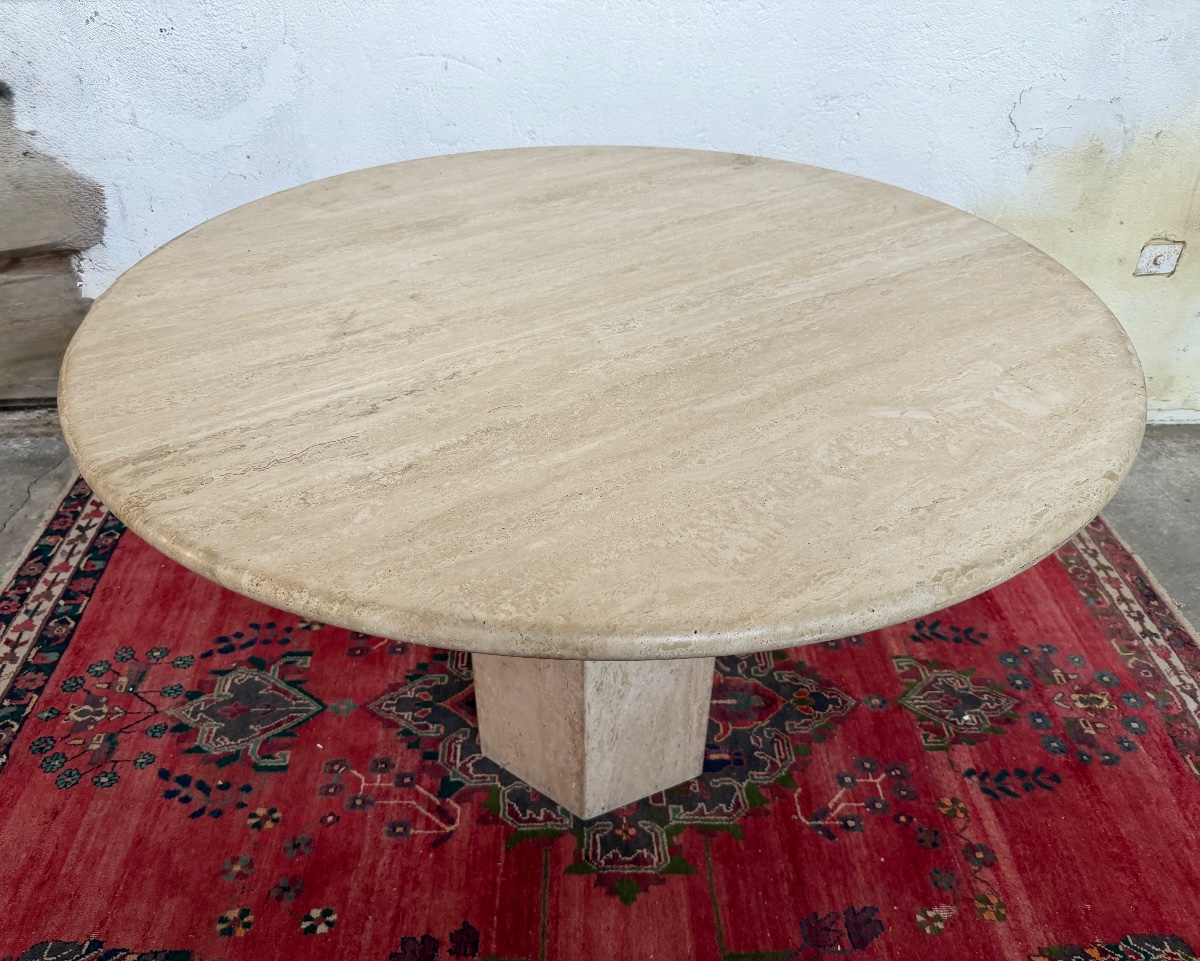 table de salle a manger travertin-photo-2