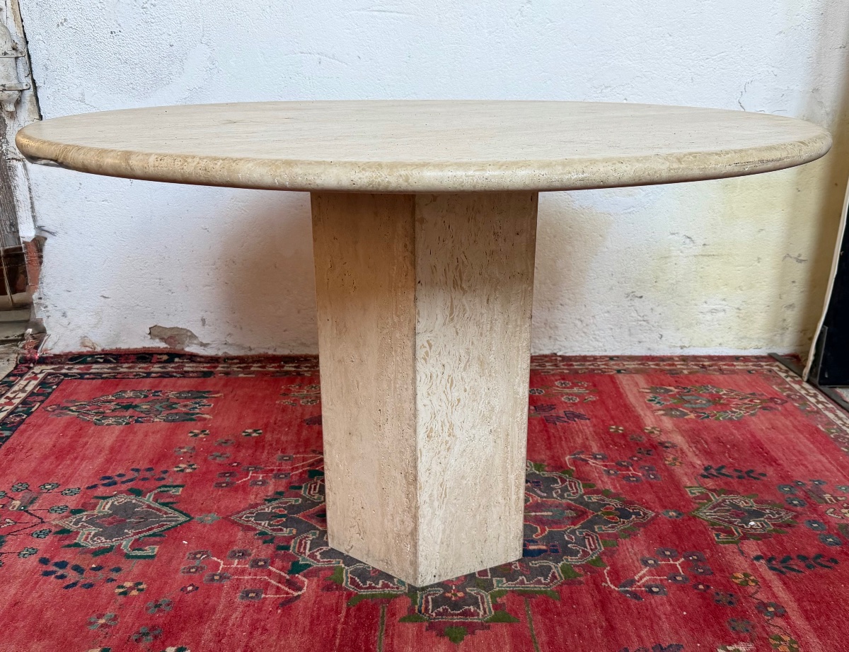 table de salle a manger travertin