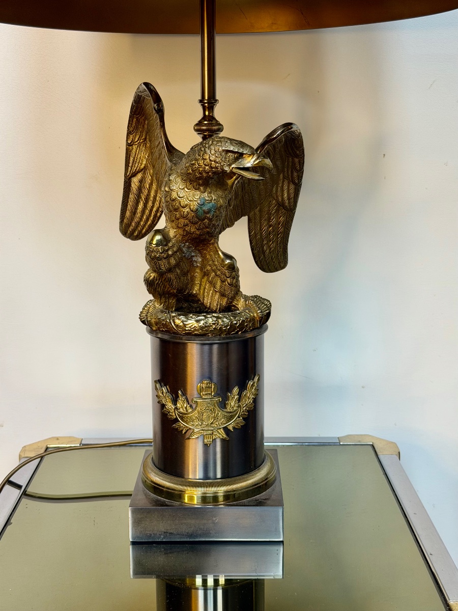 Bronze And Brass Lamp  Dlg  By Maison Charles -photo-2
