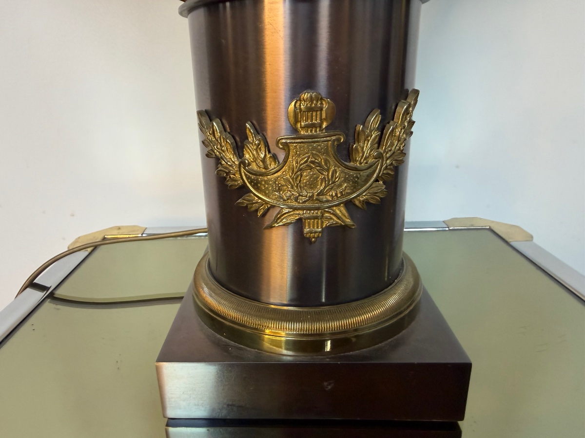 Bronze And Brass Lamp  Dlg  By Maison Charles -photo-1