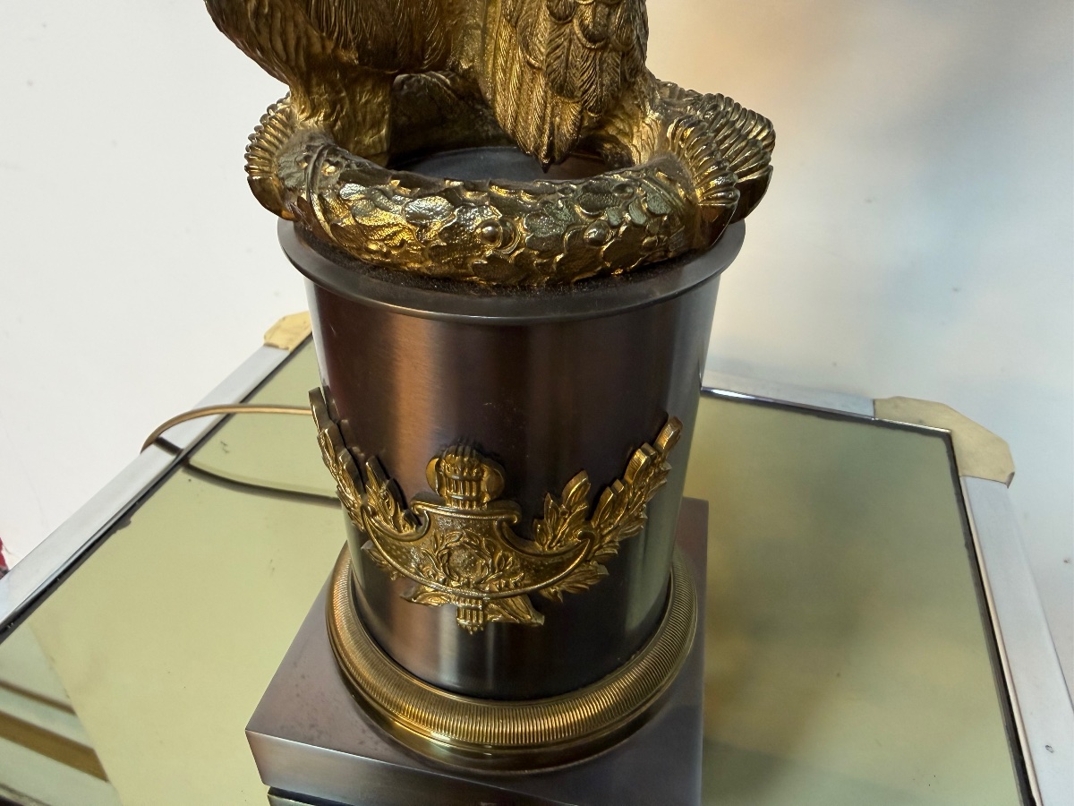 Bronze And Brass Lamp  Dlg  By Maison Charles -photo-3