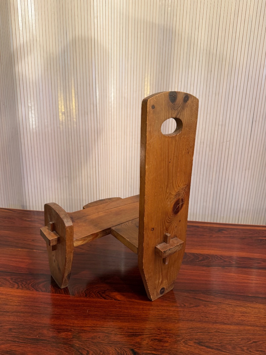 chaise constructiviste en pin Scandinavie circa 50-photo-2