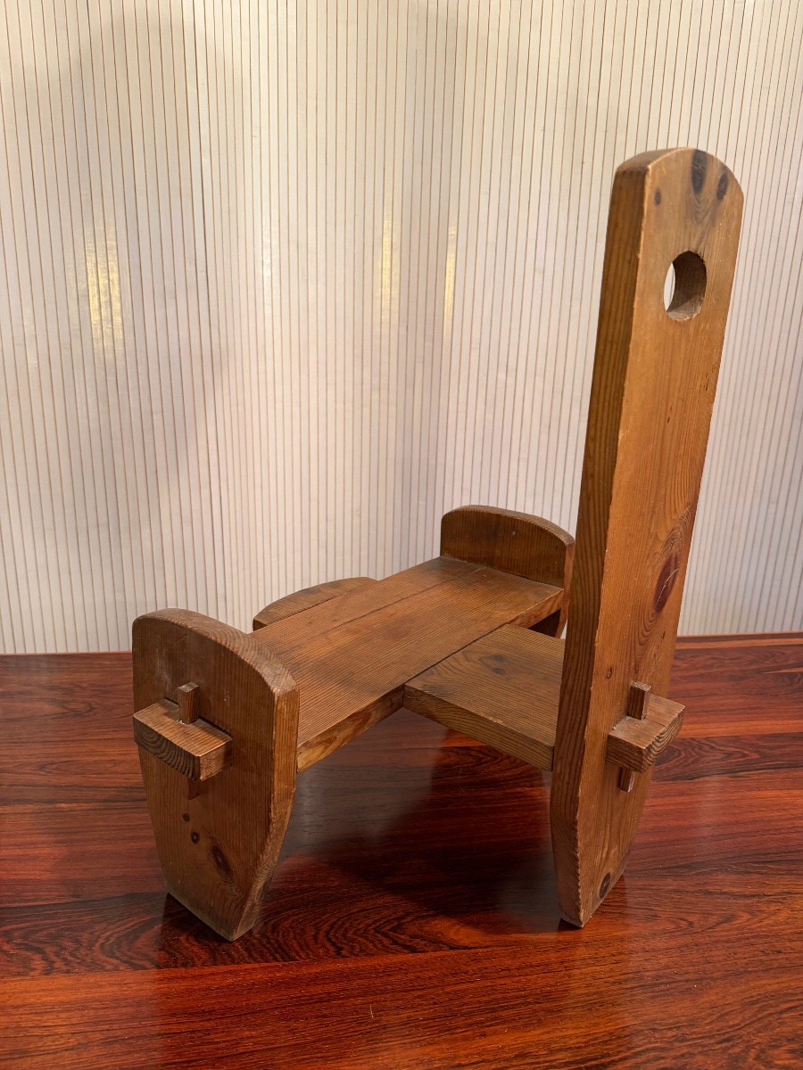 chaise constructiviste en pin Scandinavie circa 50-photo-4