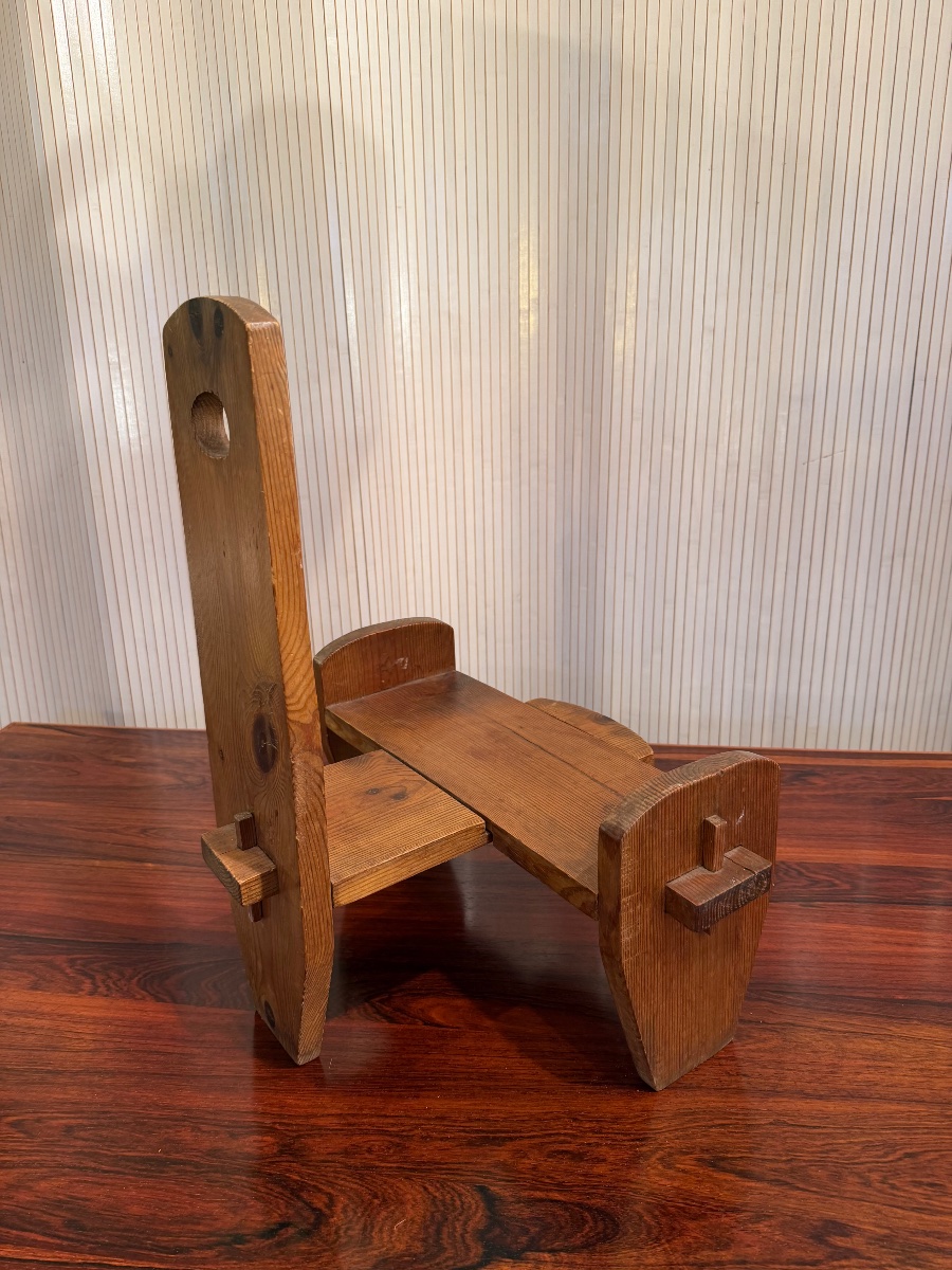 chaise constructiviste en pin Scandinavie circa 50-photo-3