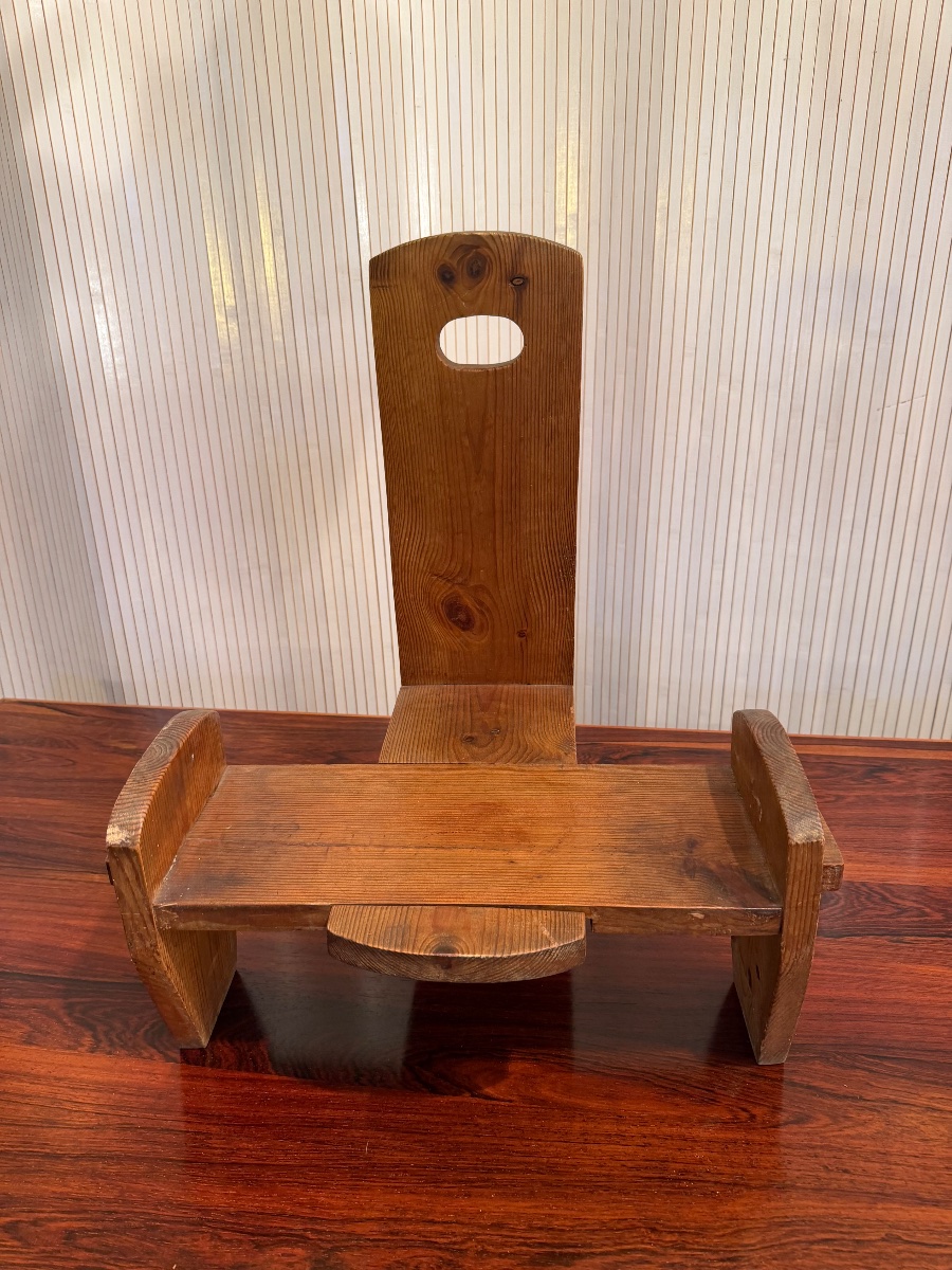 chaise constructiviste en pin Scandinavie circa 50-photo-5
