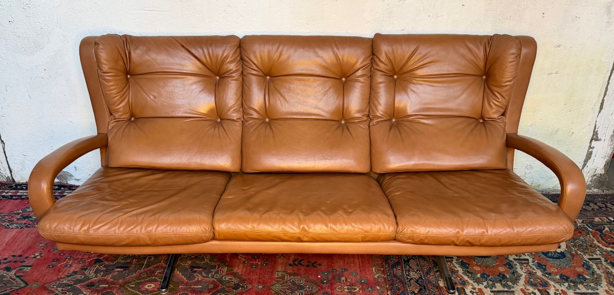 Vintage Leather Sofa-photo-4