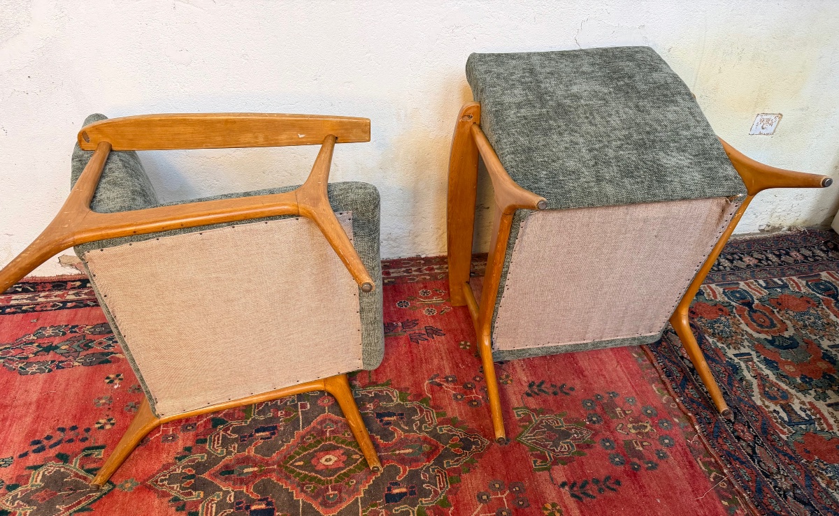 Pair Of Stella Armchairs, Refurbished-photo-4