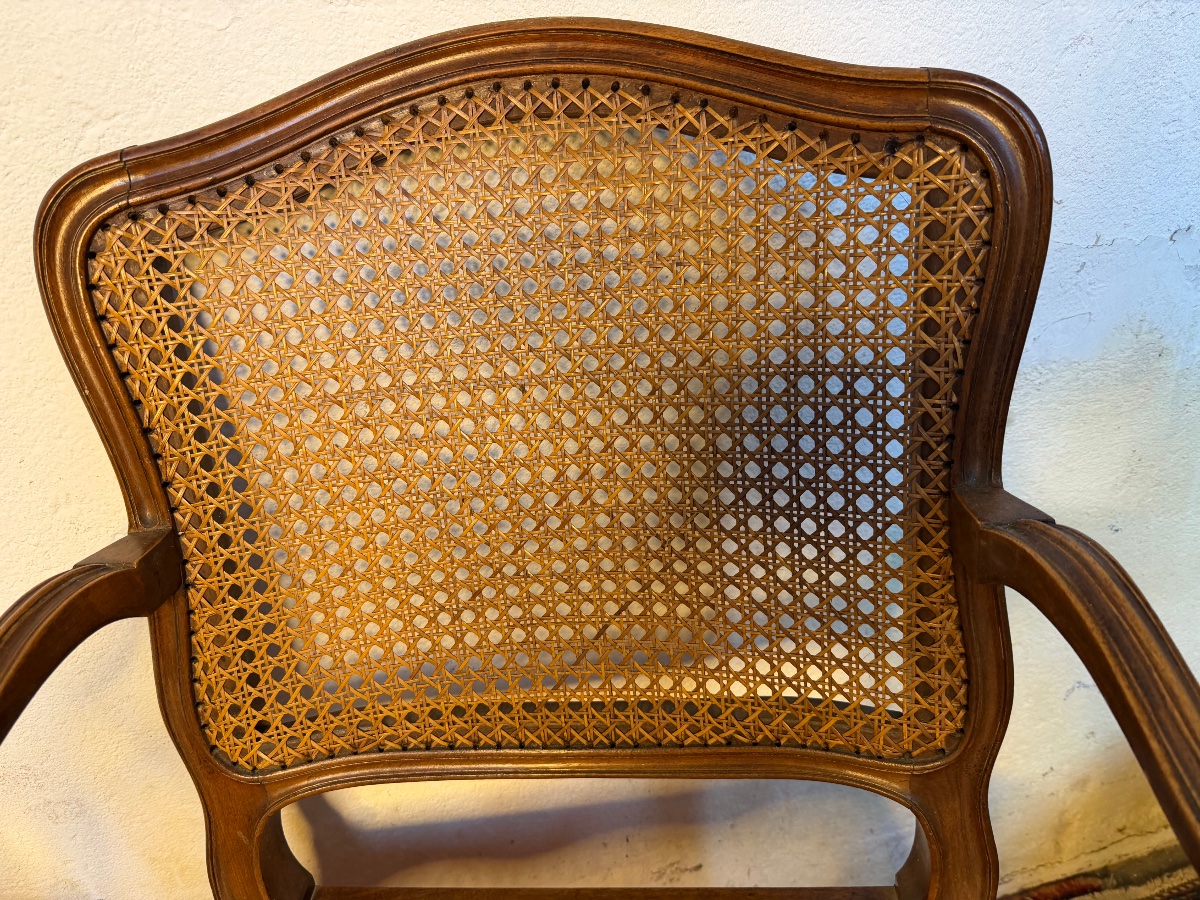 paire de fauteuils style lxv cannés noyer -photo-5
