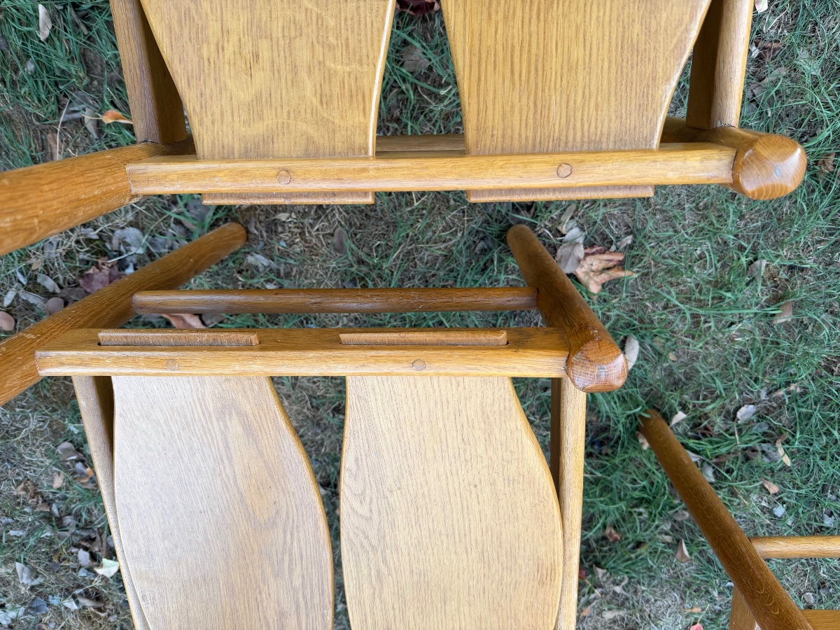 serie de 4 chaises dans le gout de Grete  Jalk ou poul Jeppesens-photo-4