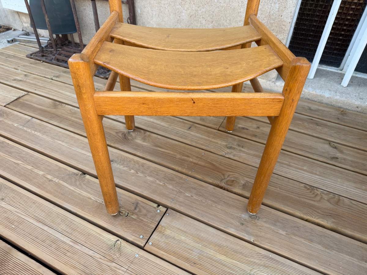 serie de 4 chaises dans le gout de Grete  Jalk ou poul Jeppesens-photo-1