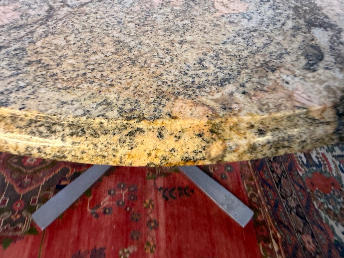 Dining Table With A Marble Top -photo-2