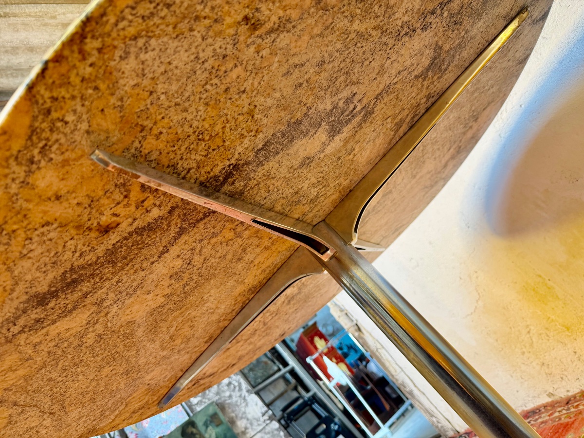 Dining Table With A Marble Top -photo-2