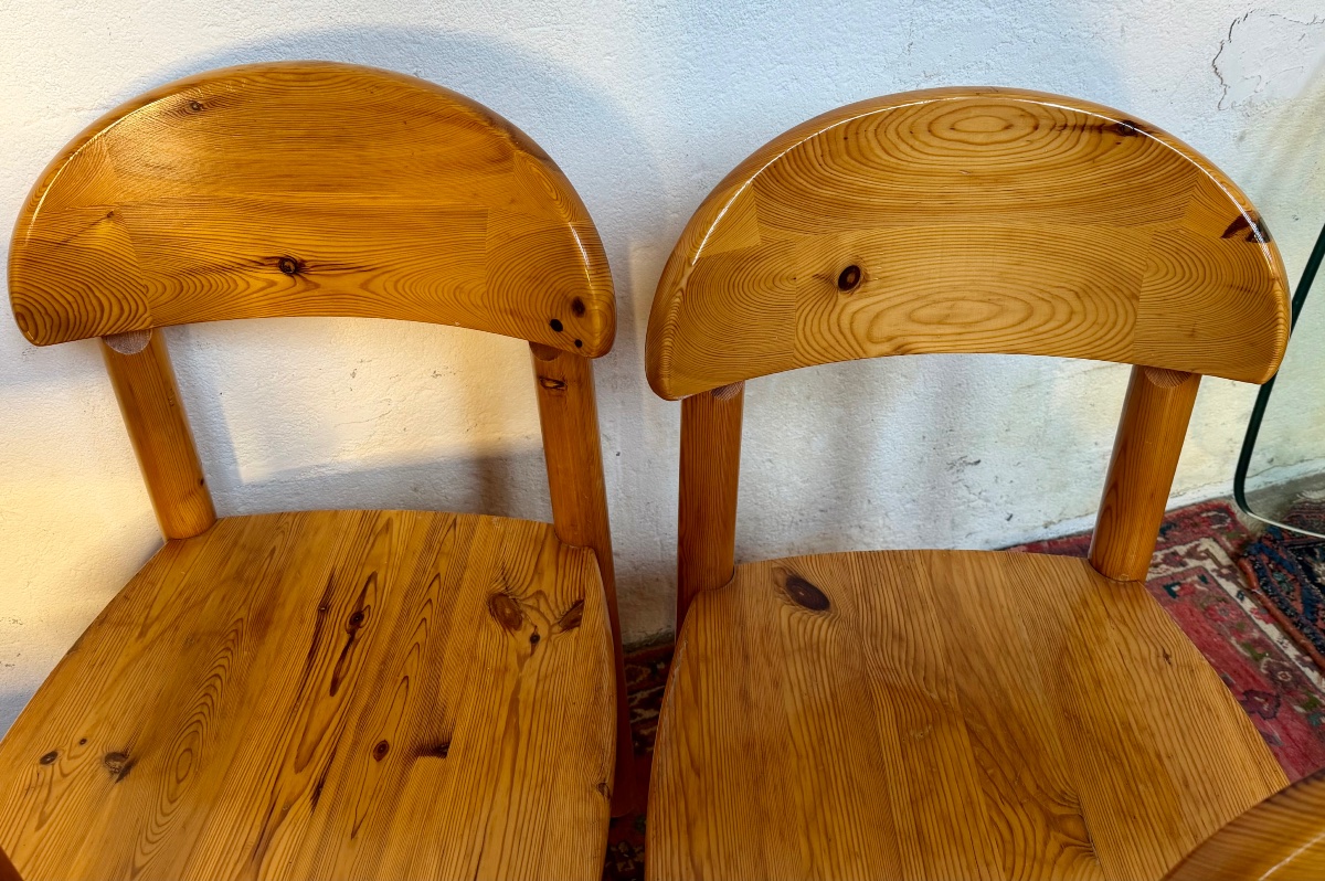 Set Of 4 Rainer Daumiller Chairs, Circa 1970, Natural Pine-photo-3