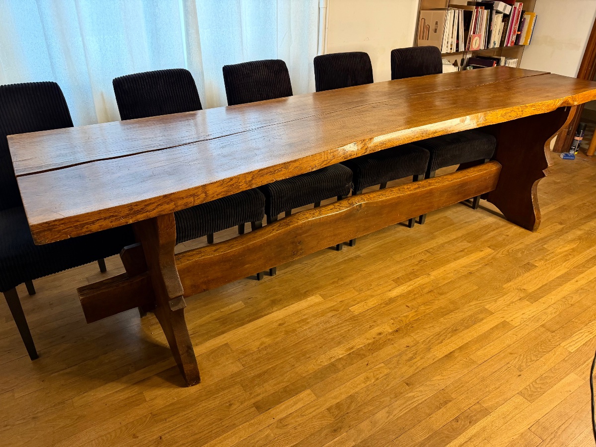 table de ferme chêne massif 