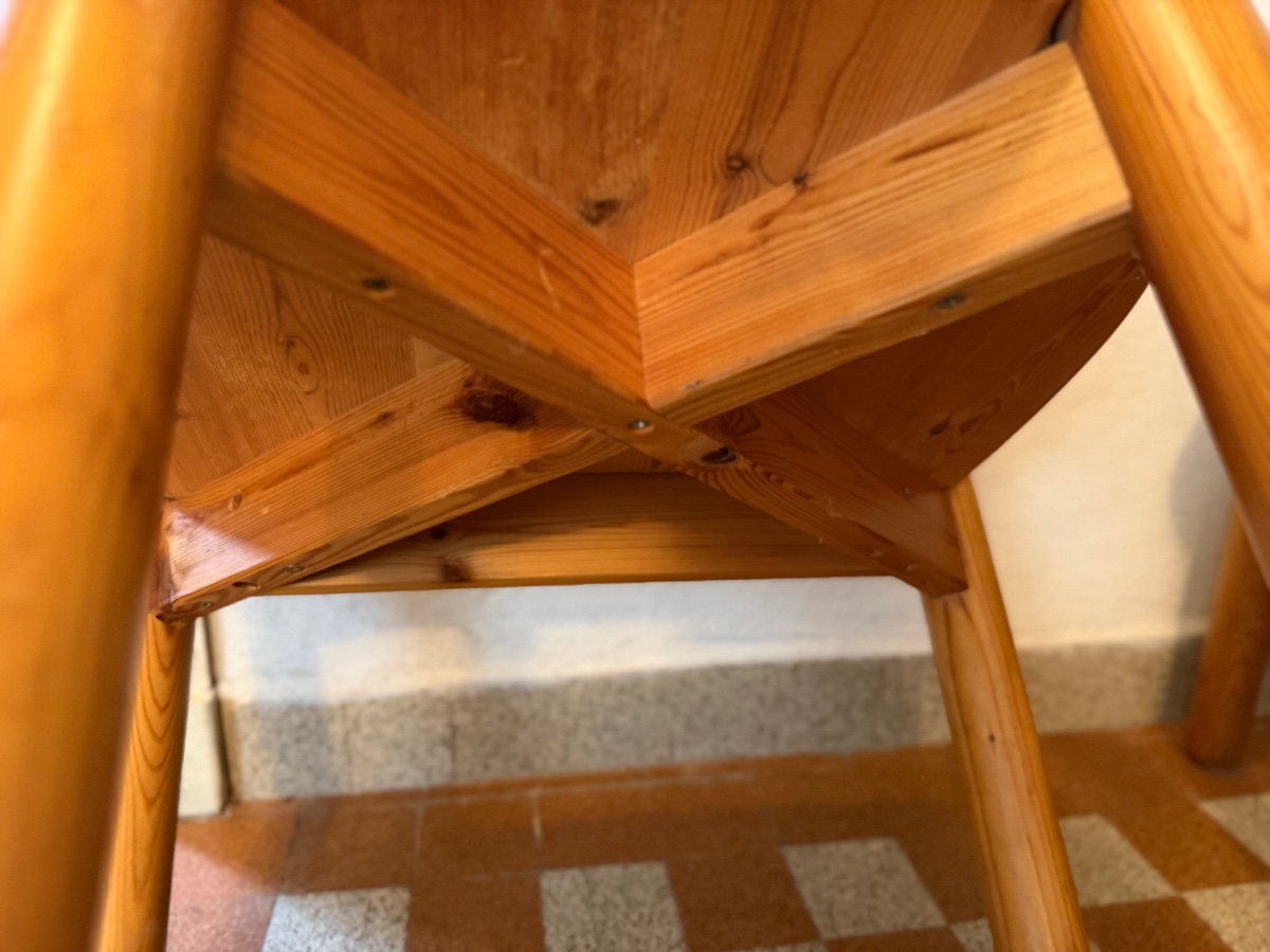 Pair Of Rainer Daumiler Armchairs, Circa 1960, Solid Pine-photo-3
