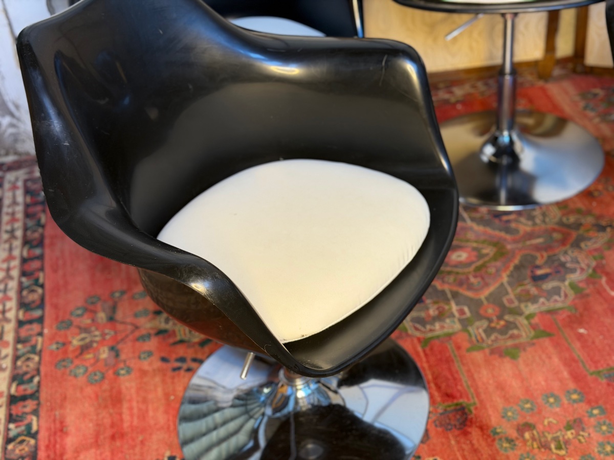 Set Of 4 Swivel, Height-adjustable Shell Chairs-photo-2